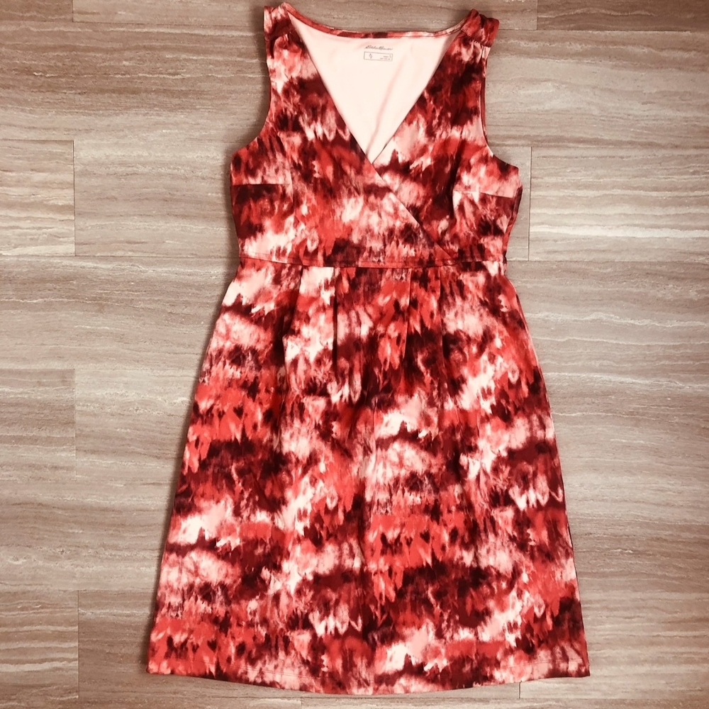🛍 5/$25🛍Eddie Bauer Coral V-neck Dress